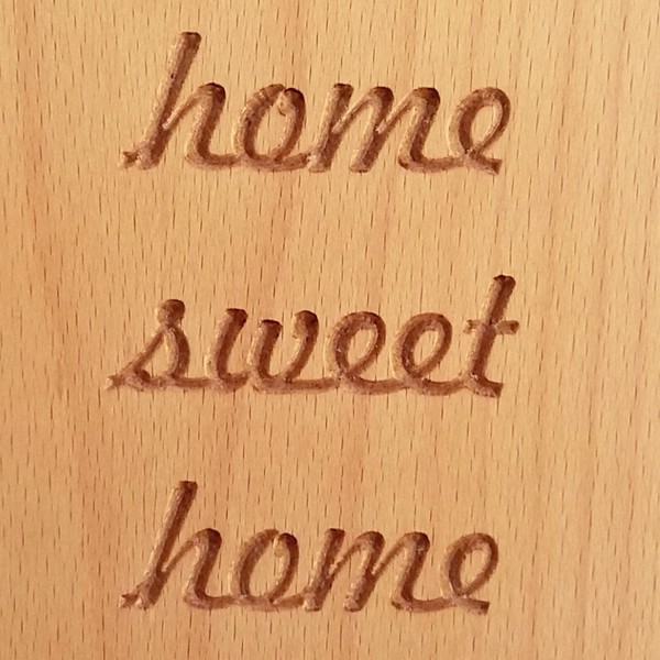 Ξύλινο Κάδρο "home sweet home" - κορδέλα, φιόγκος, handmade, διακοσμητικό, ξύλο, πίνακες & κάδρα, δώρο, διακόσμηση, χειροποίητα, σπιτάκι, δωράκι, είδη διακόσμησης, είδη δώρου, ξύλινο - 2