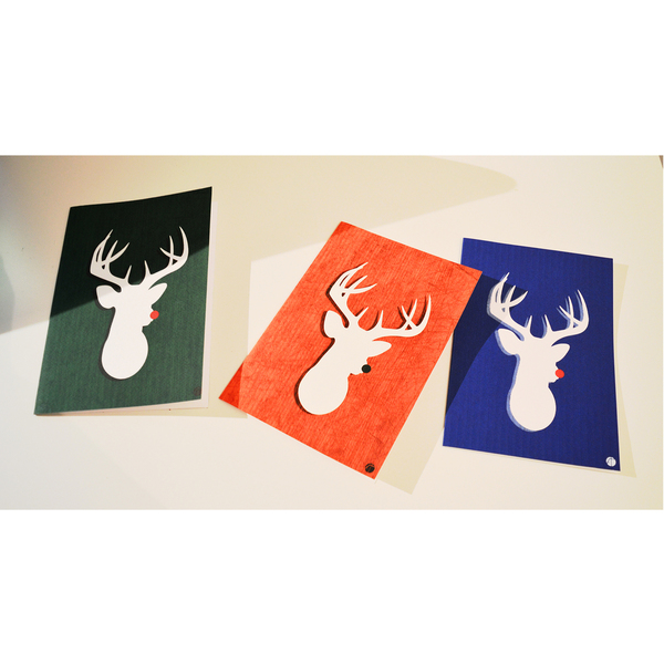 GK...ristmas card_2 "Merry x-mas deer!" - χριστουγεννιάτικο, χριστούγεννα - 2