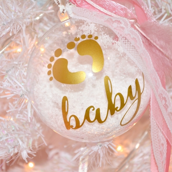 Baby Girl -Μπάλα Χριστουγεννιάτικη - κορίτσι, παιδί, μαμά, δωράκι, βρεφικά, στολίδια, μπάλες - 2