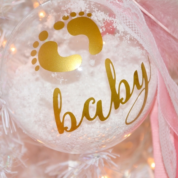 Baby Girl -Μπάλα Χριστουγεννιάτικη - κορίτσι, παιδί, μαμά, δωράκι, βρεφικά, στολίδια, μπάλες - 3