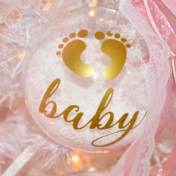 Baby Girl -Μπάλα Χριστουγεννιάτικη - κορίτσι, παιδί, μαμά, δωράκι, βρεφικά, στολίδια, μπάλες - 5