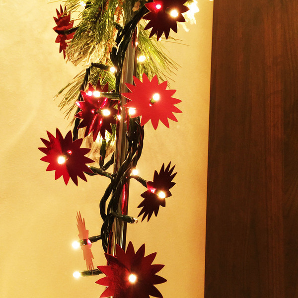 Χριστουγεννιάτικα στολίδια για φωτάκια | set των 20 | flowers - λουλούδια, χριστουγεννιάτικο δέντρο, στολίδια - 3