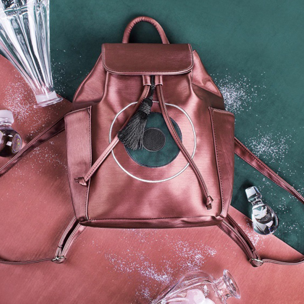 Bordo Metallic Bag - Metallic Backpack by Christina Malle - σακίδια πλάτης, τσάντα, δερματίνη