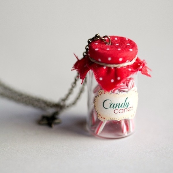 Candy Canes Bottle Κολιέ