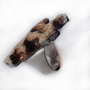 Δαχτυλίδι τσιμέντου - Λάβα «Λήμνος» - statement, handmade, λάβα, χαλκός, επάργυρα, τσιμέντο, δαχτυλίδι, χειροποίητα, rock, μεγάλα, αυξομειούμενα - 4