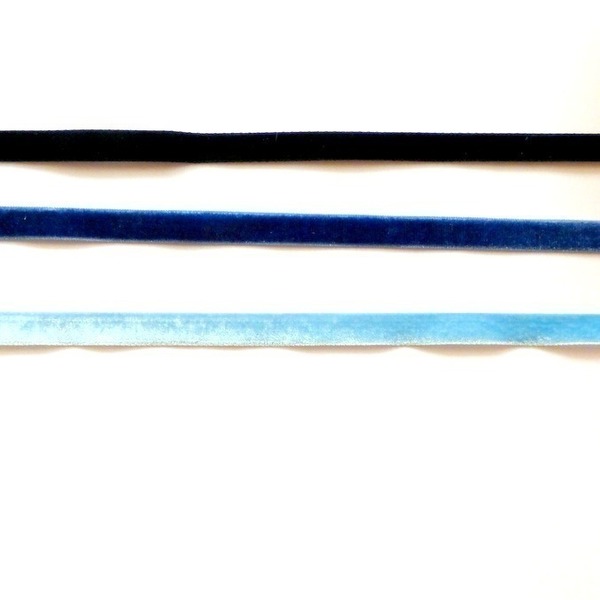 απλό μπλε βελούδινο τσόκερ 1 cm ( 3 αποχρώσεις) - handmade, τσόκερ, βελούδο, χειροποίητα, minimal, must αξεσουάρ