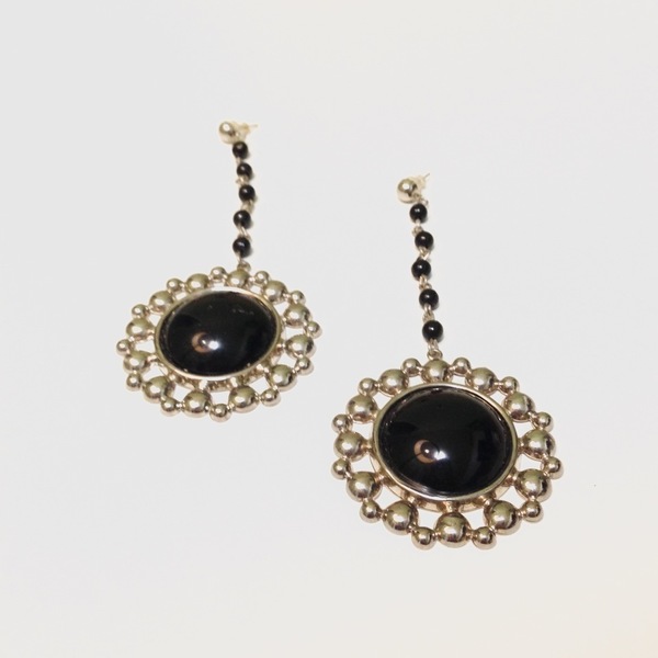 Rosario Earring - σκουλαρίκια, ροζάριο, κρεμαστά, faux bijoux, Black Friday