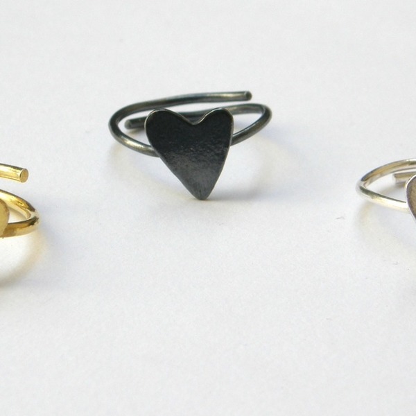 Δαχτυλίδι καρδούλα - μοντέρνο, επιχρυσωμένα, ασήμι 925, καρδιά, cute, δαχτυλίδι, χειροποίητα, minimal, βεράκια, αυξομειούμενα - 3