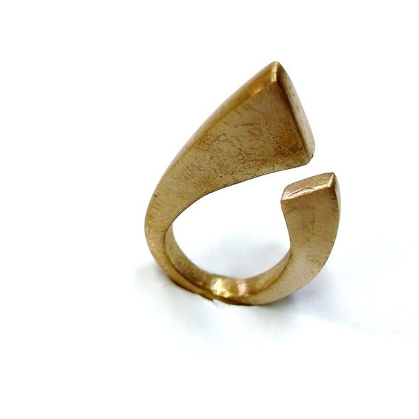 Δαχτυλίδι με περίεργο σχήμα - μοναδικό, μοντέρνο, δαχτυλίδι, χειροποίητα, μπρούντζος