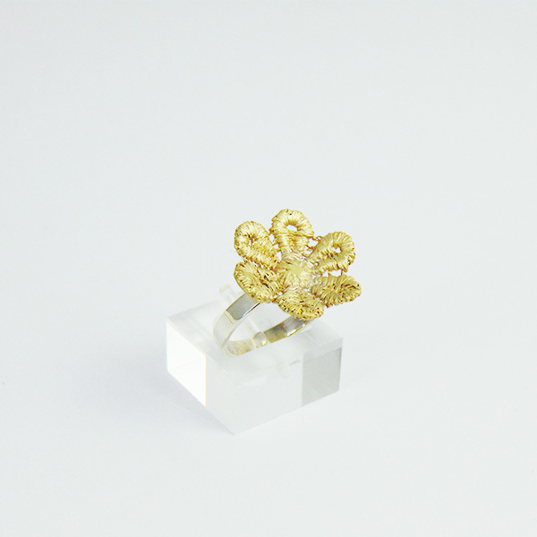 "Flower lace ring" - Δαχτυλίδι από δαντέλα - handmade, fashion, vintage, μοναδικό, επιχρυσωμένα, ορείχαλκος, ασήμι 925, δαχτυλίδι, χειροποίητα, elegant, romantic, βεράκια, unique - 2