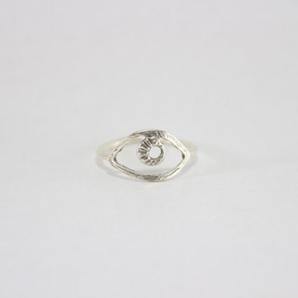 Δαχτυλίδι Evil Eye - ορείχαλκος, δαχτυλίδι, μάτι, minimal - 3