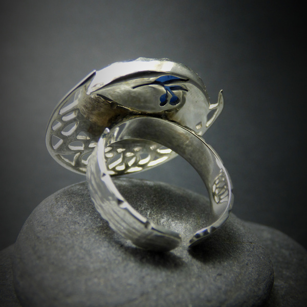"Celtic Kyanite Moon" - Xειροποίητο Επάργυρο δαχτυλίδι σε σχήμα φεγγαριού με Κυανίτη! - ημιπολύτιμες πέτρες, ημιπολύτιμες πέτρες, chic, handmade, βραδυνά, fashion, καλοκαιρινό, vintage, κλασσικό, design, ιδιαίτερο, μοναδικό, μοντέρνο, γυναικεία, καλοκαίρι, sexy, ανοιξιάτικο, χειμωνιάτικο, επάργυρα, φεγγάρι, donkey, δαχτυλίδι, χειροποίητα, romantic, απαραίτητα καλοκαιρινά αξεσουάρ, κλασσικά, γυναίκα, boho, ethnic - 3