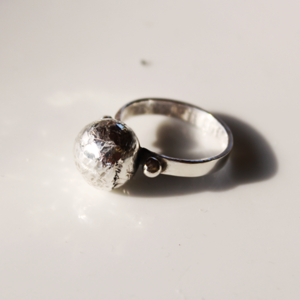 Ασημένιο δαχτυλίδι μπάλα, - ασήμι 925, δαχτυλίδι, χειροποίητα, must αξεσουάρ, ασημένια