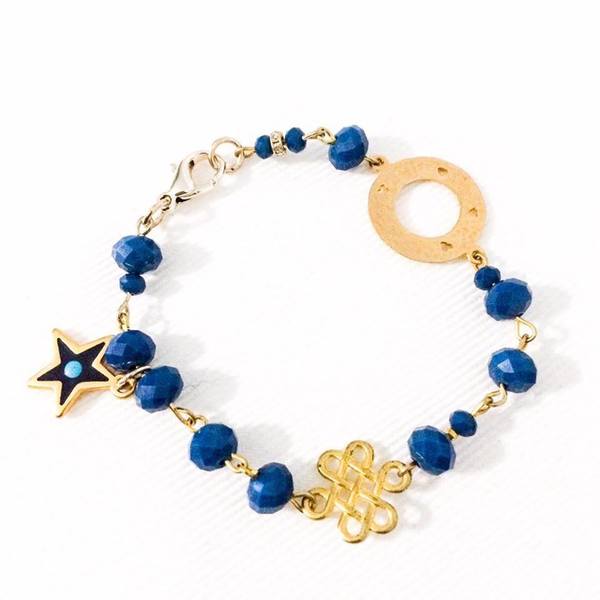 Blue bracelets - handmade, χειροποίητα