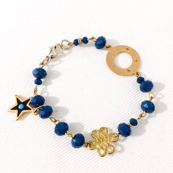 Blue bracelets - handmade, χειροποίητα - 2