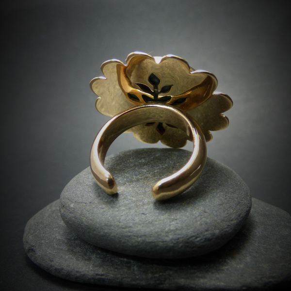 " Floral Ruby Zoisite " - Χειροποίητο επίχρυσο δαχτυλίδι με ημιπολυτιμο λίθο Ρουμπίνι σε Ζοϊσίτη! - ημιπολύτιμες πέτρες, ημιπολύτιμες πέτρες, chic, handmade, βραδυνά, fashion, καλοκαιρινό, vintage, κλασσικό, design, ιδιαίτερο, μοναδικό, μοντέρνο, γυναικεία, καλοκαίρι, επιχρυσωμένα, ορείχαλκος, sexy, ανοιξιάτικο, χειμωνιάτικο, λουλούδια, donkey, δαχτυλίδι, δαχτυλίδια, χειροποίητα, romantic, απαραίτητα καλοκαιρινά αξεσουάρ, κλασσικά, λουλούδι, γυναίκα, boho, ethnic - 3