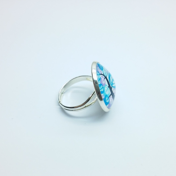 Χειροποίητο δαχτυλίδι με υγρό γυαλί - γυαλί, δαχτυλίδι, χειροποίητα - 2