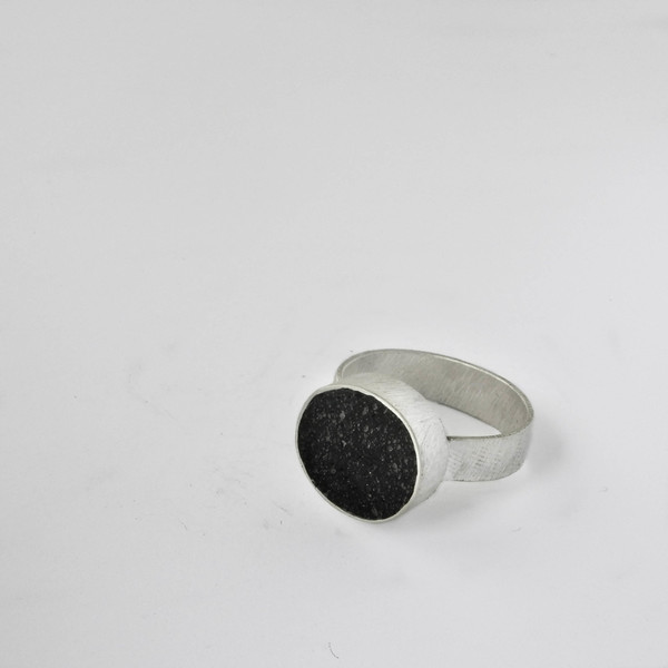 ○ Santorini I | δαχτυλίδι από ασήμι 925 και πέτρα απο τη Σαντορίνη | ελληνικά νησιά - πέτρα, ασήμι 925, χειροποίητα