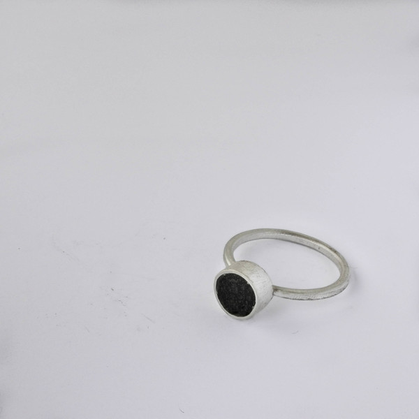 ○ Santorini VIII | δαχτυλίδι από ασήμι 925 και πέτρα από τη Σαντορίνη | ελληνικά νησιά - πέτρα, ασήμι 925, χειροποίητα