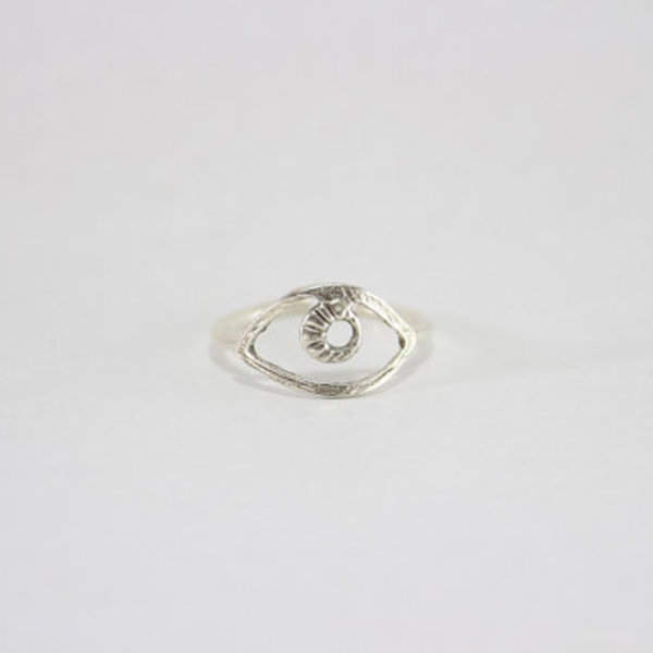 Δαχτυλίδι Evil Eye - ορείχαλκος, δαχτυλίδι, μάτι, minimal - 2