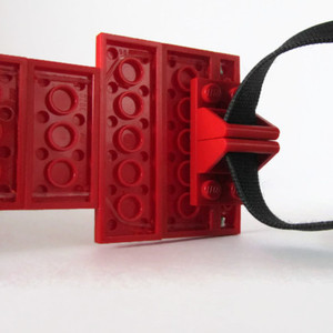 Γραβάτα Κόκκινη από τουβλάκια - ελαστικό, ιδιαίτερο, μοναδικό, μοντέρνο, γυναικεία, ανδρικά, πλαστικό, δώρο, χειροποίητα, αξεσουάρ, είδη δώρου - 3