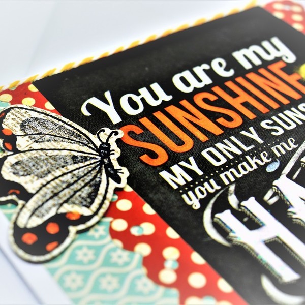 Kάρτα "You are my Sunshine" - χαρτί, δώρο, αγάπη, πεταλούδα, είδη δώρου, πέρλες - 2