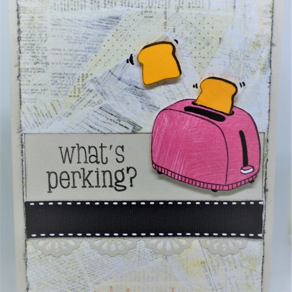 Κάρτα "Wat's Perking?" - κορδέλα, χαρτί, δώρο, αγάπη, δώρα, είδη δώρου, πρωτότυπα δώρα, γενική χρήση