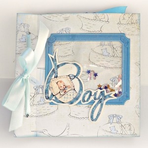 Βιβλίο άλμπουμ για νεογέννητο αγόρι - handmade, αγόρι, χαρτί, χειροποίητα, δώρα για βάπτιση, είδη δώρου, γενέθλια, άλμπουμ, βρεφικά, βάπτισης