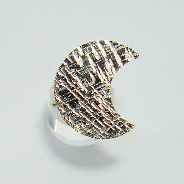 "Moon dust" - Δαχτυλίδι - handmade, ιδιαίτερο, αλπακάς, φεγγάρι, δαχτυλίδι, χειροποίητα, σφυρήλατο, unique - 3