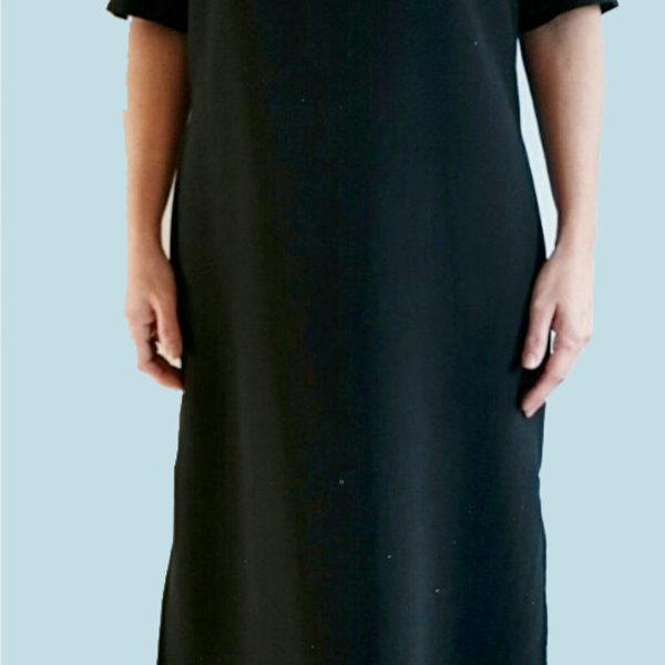 Mαύρο Jijibobo εξώπλατο μακρύ φόρεμα - minimal - 3