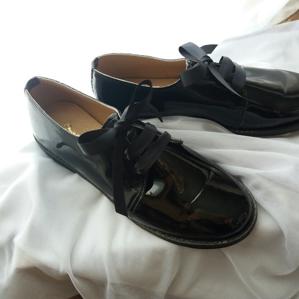 Oxford shoes μαύρο λουστρίνι!! - δέρμα - 3