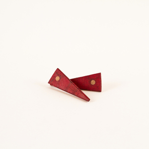 Ξύλινα σκουλαρίκια με γεωμετρικό μοτίβο "Clonmacnois" - ξύλο, σκουλαρίκια, γεωμετρικά σχέδια, minimal