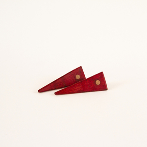 Ξύλινα σκουλαρίκια με γεωμετρικό μοτίβο "Clonmacnois" - ξύλο, σκουλαρίκια, γεωμετρικά σχέδια, minimal - 3