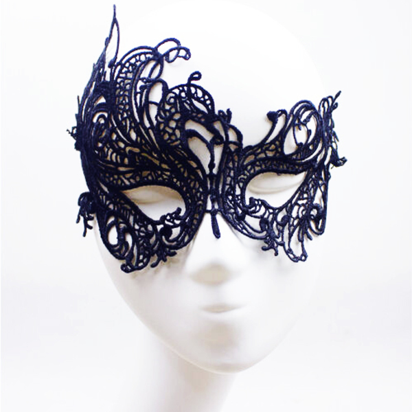 Μαύρη δαντελένια μάσκα 50 shades of gray! - δαντέλα, γυναικεία - 3