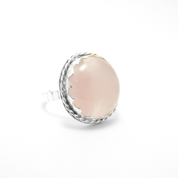 "Rose Quartz" - Χειροποίητο δαχτυλίδι επάργυρο με ημιπολύτιμο λίθο Ρόζ Χαλαζία! - ημιπολύτιμες πέτρες, ημιπολύτιμες πέτρες, chic, handmade, fashion, καλοκαιρινό, vintage, design, ιδιαίτερο, μοναδικό, μοντέρνο, γυναικεία, καλοκαίρι, sexy, ανοιξιάτικο, σύρμα, χειμωνιάτικο, επάργυρα, donkey, δαχτυλίδι, δαχτυλίδια, χειροποίητα, romantic, απαραίτητα καλοκαιρινά αξεσουάρ, κλασσικά, γυναίκα, boho