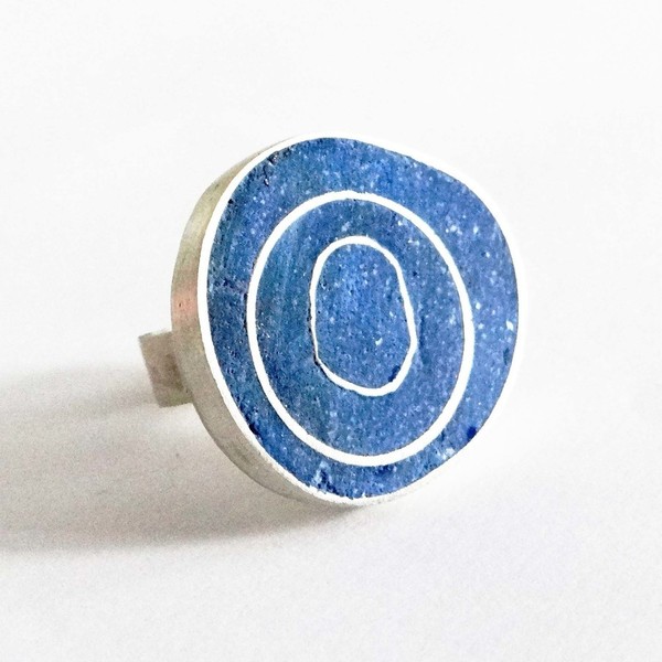 Δακτύλιοι - μοναδικό, μοντέρνο, ασήμι 925, τσιμέντο, δαχτυλίδι