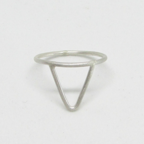 Ασημένιο δαχτυλίδι, τρίγωνο - ασήμι 925, δαχτυλίδι, γεωμετρικά σχέδια, καθημερινό, minimal, ασημένια, μικρά, δώρα για γυναίκες - 5