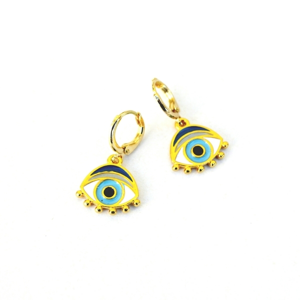 Σκουλαρίκι mini μάτι αιγυπτιακό - σμάλτος, μέταλλο, street style, σκουλαρίκια, μάτι, must αξεσουάρ, boho