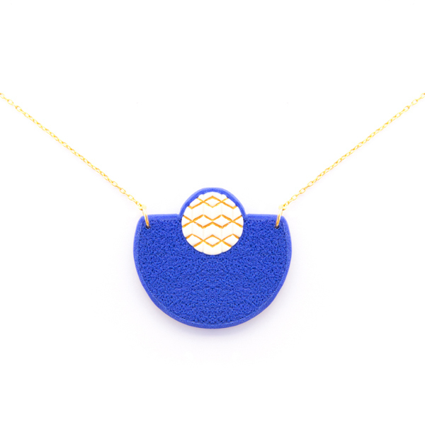 "Alkestis" - minimal fashion unique pendant - statement, αλυσίδες, fashion, μοναδικό, μοντέρνο, γυναικεία, πηλός, γεωμετρικά σχέδια, χειροποίητα, ξεχωριστό, unique, κρεμαστά