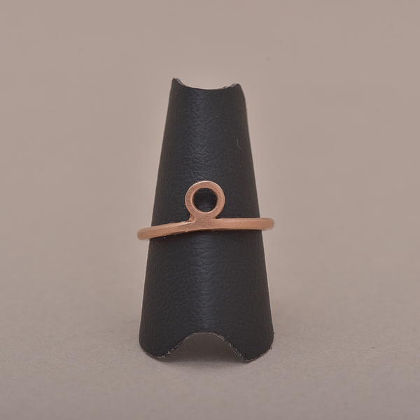 ροζ επιχρυσωμένο ασημένιο δαχτυλίδι κύκλος - επιχρυσωμένα, ασήμι 925, κύκλος, δαχτυλίδι, γεωμετρικά σχέδια - 3