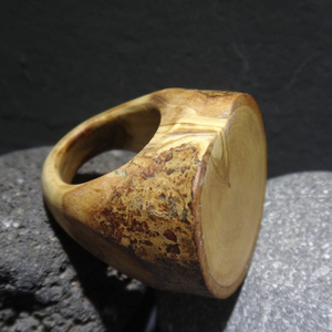 Ξύλινο Δαχτυλίδι Ελιάς - statement, ξύλο, δαχτυλίδι, ξύλινο, κερί, σταθερά, μεγάλα, φθηνά - 3