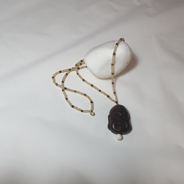 Ροζάριο με ημιπολυτιμους λίθους Βούδας - ημιπολύτιμες πέτρες, αχάτης - 3