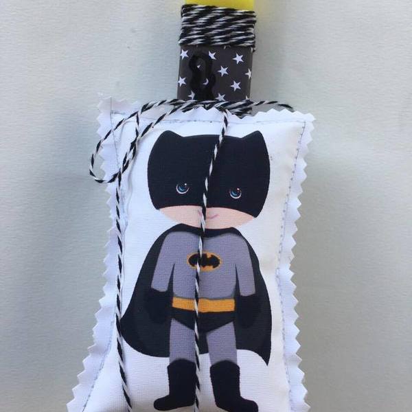 Λαμπάδα με μαξιλαράκι σούπερ ήρωας (Batman) - καμβάς, λαμπάδες, κερί, για παιδιά, μαξιλάρια - 2