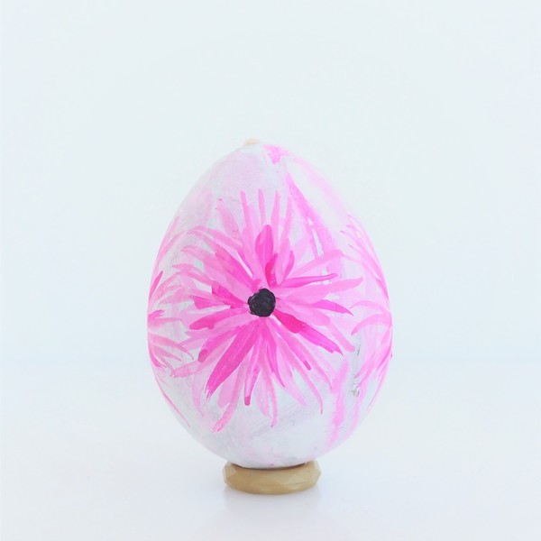 Πασχαλινό αυγό ζωγραφισμένο στο χέρι με λουλούδια της άνοιξης - διακοσμητικό, ζωγραφισμένα στο χέρι, δώρο, διακόσμηση, χειροποίητα, αυγό