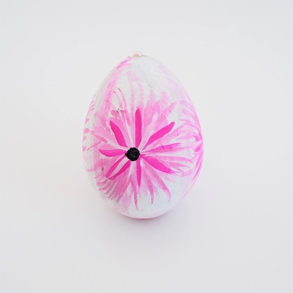 Πασχαλινό αυγό ζωγραφισμένο στο χέρι με λουλούδια της άνοιξης - διακοσμητικό, ζωγραφισμένα στο χέρι, δώρο, διακόσμηση, χειροποίητα, αυγό - 2