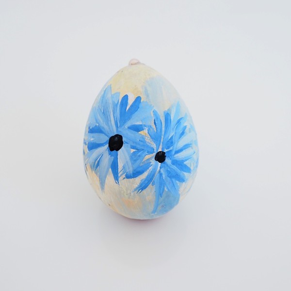 Πασχαλινό αυγό ζωγραφισμένο στο χέρι με λουλούδια της άνοιξης - διακοσμητικό, ζωγραφισμένα στο χέρι, μοναδικό, δώρο, χειροποίητα, είδη δώρου - 2