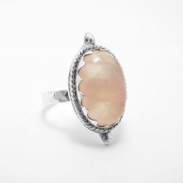 "Rose Quartz" - Χειροποίητο δαχτυλίδι επάργυρο με ημιπολύτιμο λίθο Ρόζ Χαλαζία! - ημιπολύτιμες πέτρες, ημιπολύτιμες πέτρες, chic, handmade, fashion, vintage, κλασσικό, design, ιδιαίτερο, μοναδικό, μοντέρνο, sexy, ανοιξιάτικο, επάργυρα, donkey, δαχτυλίδι, χειροποίητα, romantic, απαραίτητα καλοκαιρινά αξεσουάρ, κλασσικά, γυναίκα, boho, ethnic