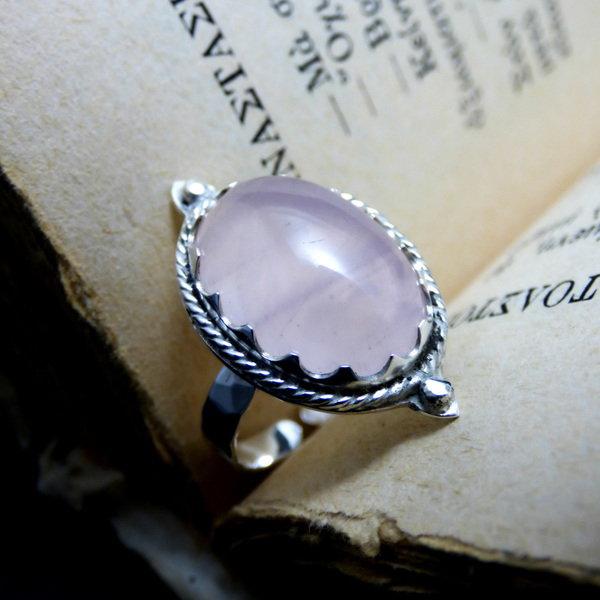 "Rose Quartz" - Χειροποίητο δαχτυλίδι επάργυρο με ημιπολύτιμο λίθο Ρόζ Χαλαζία! - ημιπολύτιμες πέτρες, ημιπολύτιμες πέτρες, chic, handmade, fashion, vintage, κλασσικό, design, ιδιαίτερο, μοναδικό, μοντέρνο, sexy, ανοιξιάτικο, επάργυρα, donkey, δαχτυλίδι, χειροποίητα, romantic, απαραίτητα καλοκαιρινά αξεσουάρ, κλασσικά, γυναίκα, boho, ethnic - 4