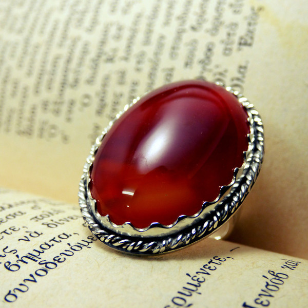 " Red Passion Pigassus " - Χειροποίητο επάργυρο δαχτυλίδι με Κόκκινο Καρνεόλιο!!! - ημιπολύτιμες πέτρες, ημιπολύτιμες πέτρες, handmade, βραδυνά, fashion, vintage, κλασσικό, design, ιδιαίτερο, μοναδικό, μοντέρνο, καλοκαίρι, sexy, ανοιξιάτικο, επάργυρα, επάργυρα, donkey, δαχτυλίδια, χειροποίητα, romantic, απαραίτητα καλοκαιρινά αξεσουάρ, κλασσικά, γυναίκα, ethnic - 5