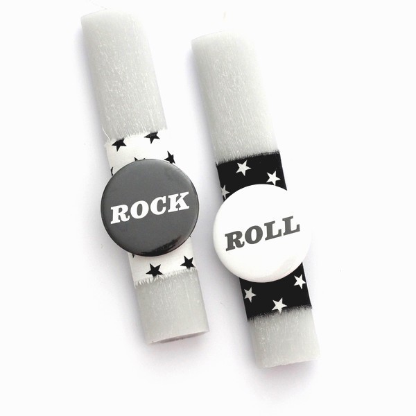 Rock 'n Roll λαμπάδες για ροκ ζευγάρια! - λαμπάδες, σετ, κερί, αρωματικό, ζευγάρια